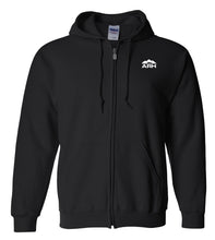 Load image into Gallery viewer, Full Zip Hooded Sweatshirt - Screen Printed Logo