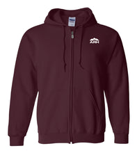 Load image into Gallery viewer, Full Zip Hooded Sweatshirt - Screen Printed Logo