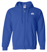 Load image into Gallery viewer, Full Zip Hooded Sweatshirt - Screen Printed Logo