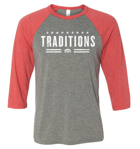 American Traditions 3/4 Sleeve Triblend Jersey